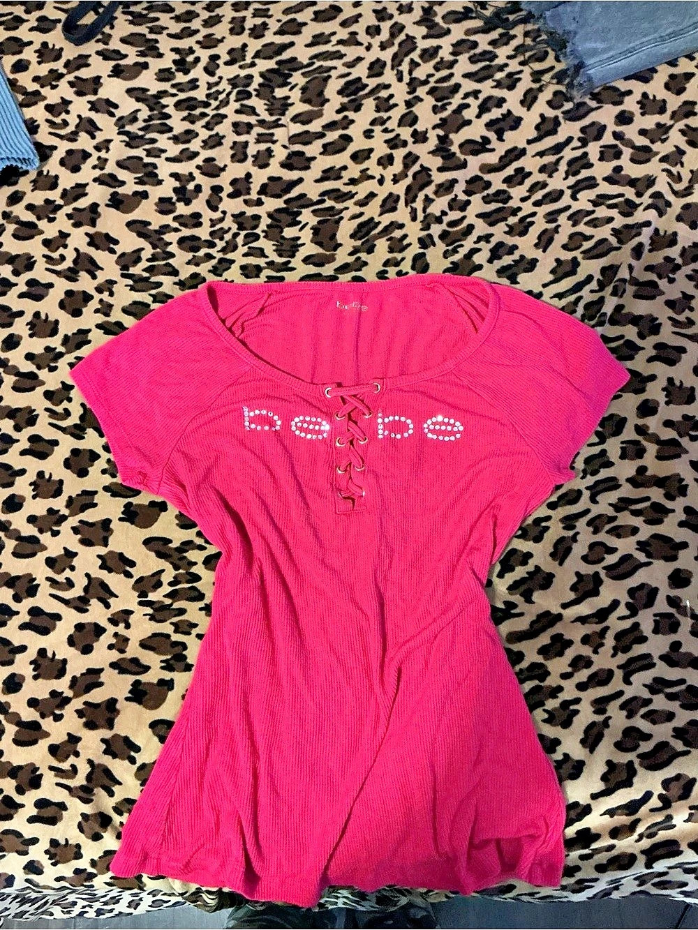 Bebe Pink Short Sleeve Top